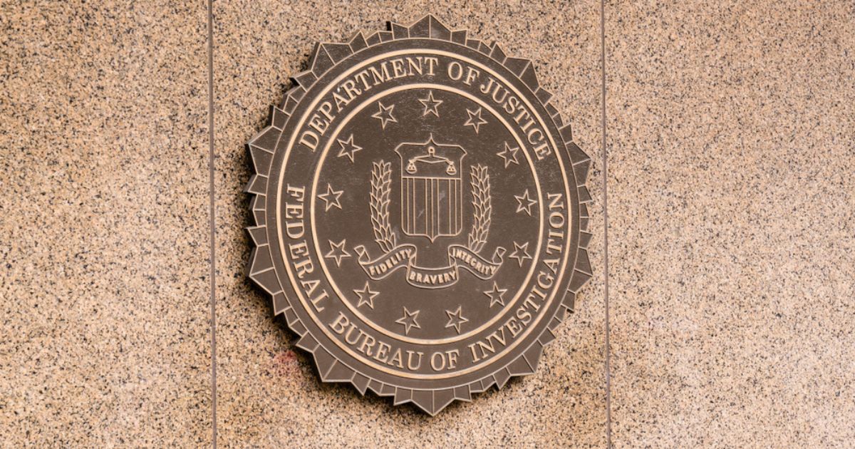 The FBI seal is displayed on the J. Edgar Hoover Building in Washington, D.C.
