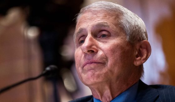 Dr. Anthony Fauci, then the director of the National Institute of Allergy and Infectious Diseases, testifies during a Senate hearing on Capitol Hill in Washington on May 17, 2022.