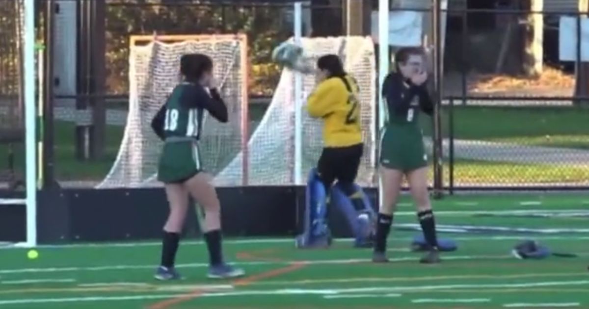 The male field hockey player reportedly knocked out a female player's teeth.
