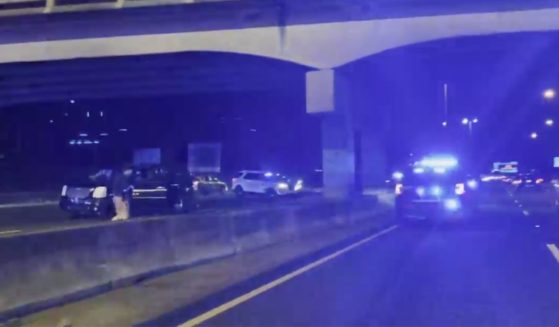 police at a crime scene on an Alabama interstate