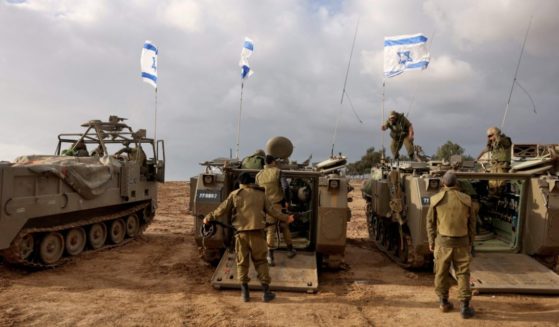 Israeli soldiers deploy near southern Israel's border with the Gaza Strip on Nov. 20 amid ongoing battles between Israel and Hamas.