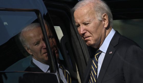 President Joe Biden walks to his vehicle after arriving at Delaware Air National Guard Base in New Castle, Delaware, on Monday. In a New York Times poll released on Sunday, former President Donald Trump was ahead of Biden in five of six battleground states.