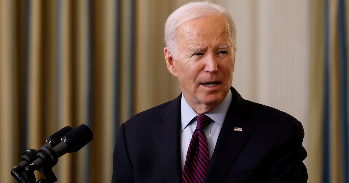 President Joe Biden delivers remarks about retirement security in the State Dining Room at the White House in Washington, D.C., on Tuesday. Biden removed the Houthi rebels from the terror list, but they then attacked Israel.