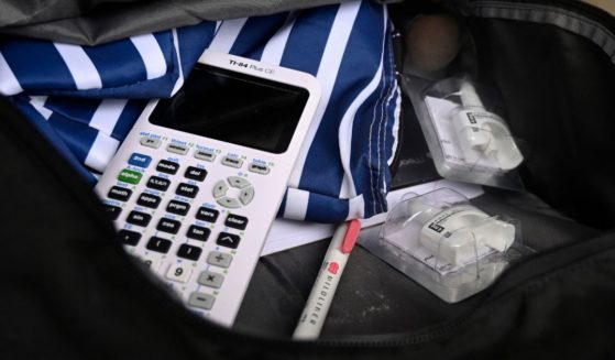 Naloxone, a medication approved by the Food and Drug Administration designed to rapidly reverse opioid overdose, is pictured inside the backpack of a student at Yorktown High School in Arlington, Virginia, on Sept. 8.