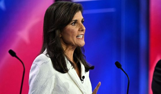 Republican presidential candidate Nikki Haley speaks during the third Republican primary debate in Miami, Florida, on Wednesday. Haley attacked fellow candidate Vivek Ramaswamy after he mentioned her daughter in one of his responses.