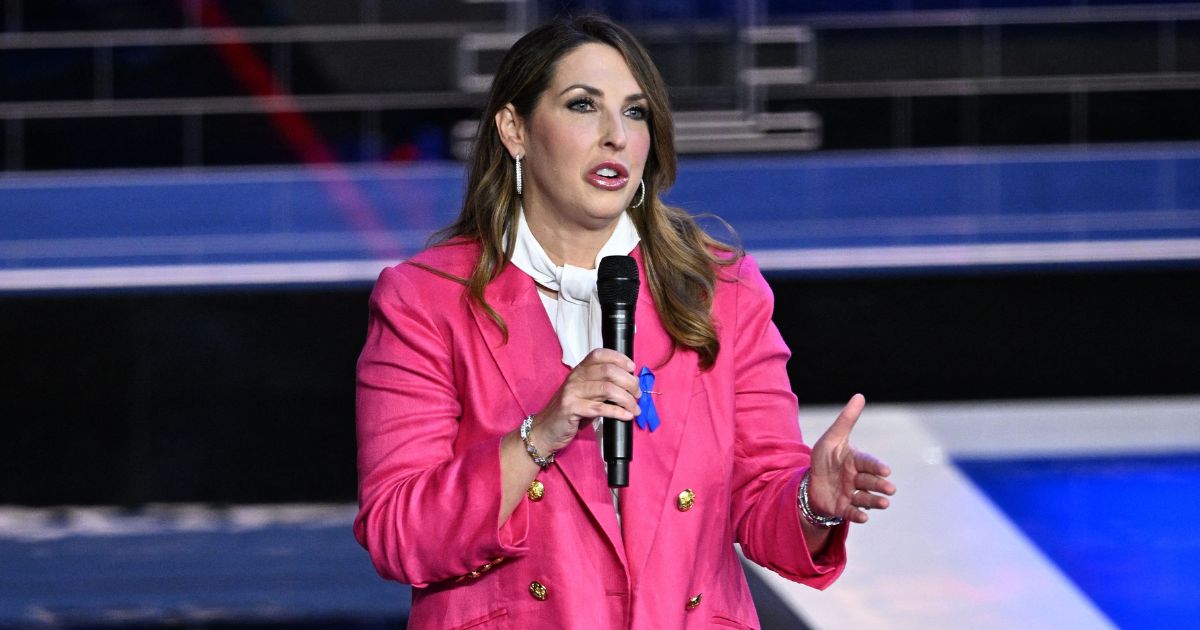 Ronna McDaniel, chairwoman of the Republican National Committee, speaks in Miami on Wednesday.
