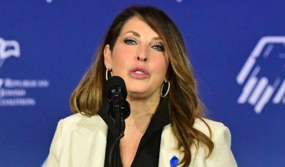 RNC Chairwoman Ronna McDaniel speaks at the Republican Jewish Coalition Annual Leadership Summit in Las Vegas, Nevada, on Oct. 28.