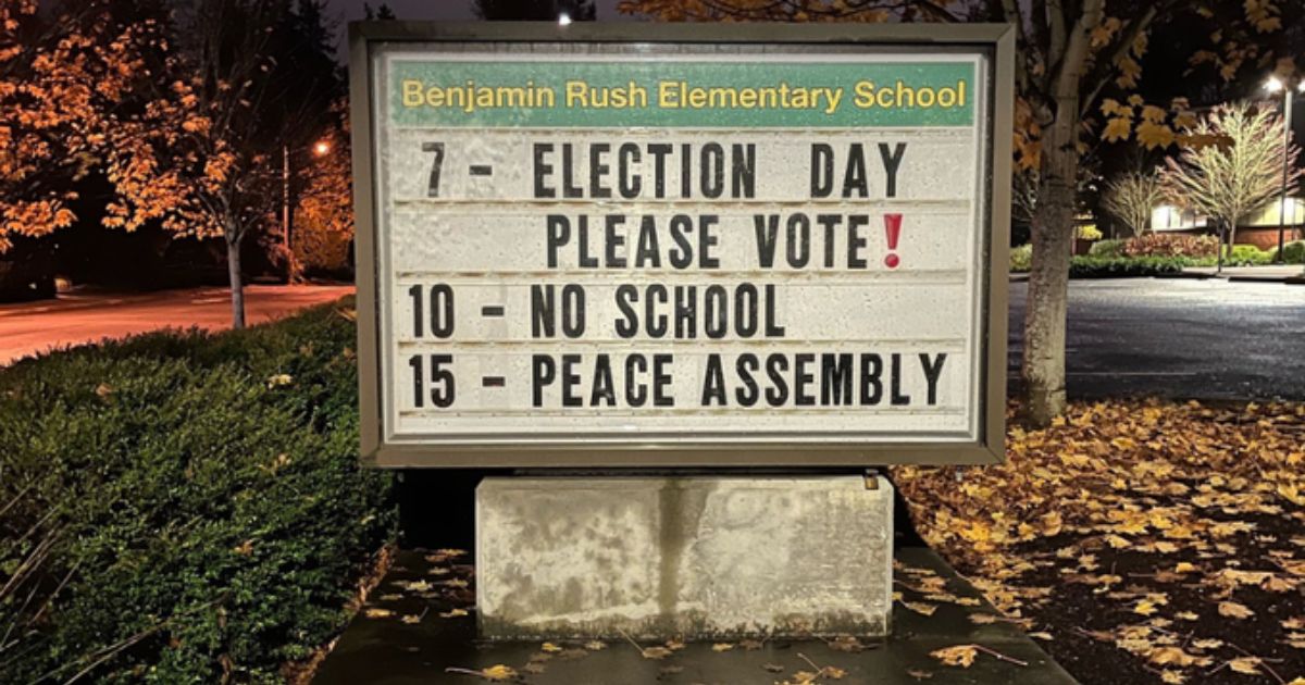 Benjamin Rush Elementary in Redmond, Washington, decided to forgo the annual Veterans Day assembly in favor of a "peace assembly."