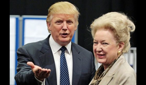Donald Trump is pictured with sister Maryanne Trump Barry on June 10, 2008.