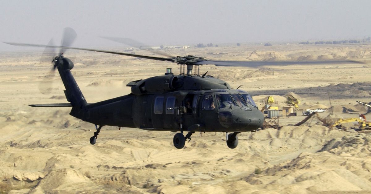 A UH-60 Black Hawk helicopter in flight