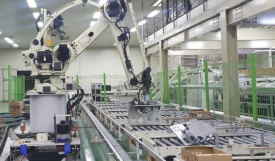 This photo shows the interior of a vegetable packaging plant where a robot fatally crushed a worker in the Goseong, South Korea, facility on Wednesday.