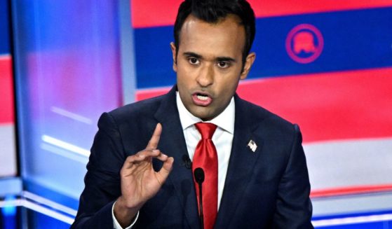 Vivek Ramaswamy speaks during the third Republican presidential primary debate in Miami, Florida, on Wednesday.