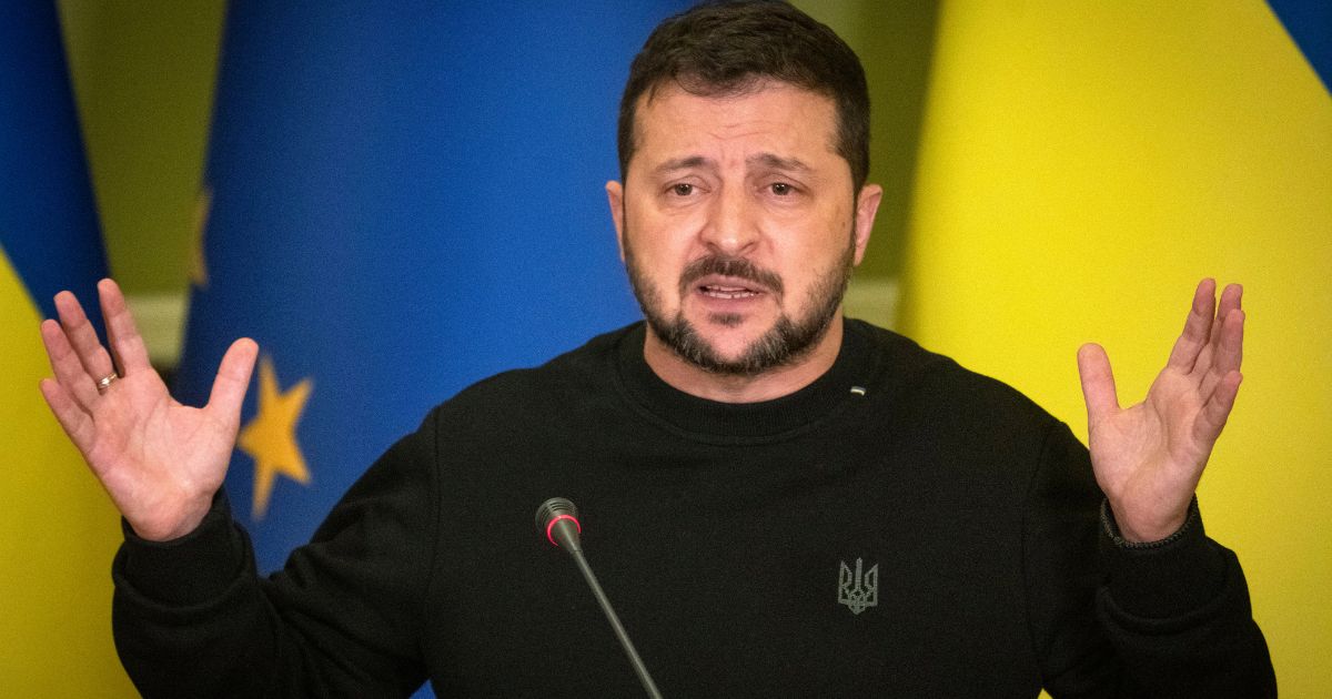 Ukrainian President Volodymyr Zelenskyy attends a new conference in Kyiv, Ukraine, on Nov. 4. Zelenskyy has claimed to be cracking down on corruption in his government, and on Monday, the top two Ukrainian civilian cybersecurity officials were fired following an investigation into embezzlement.