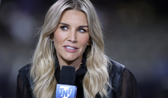 Amazon Prime "Thursday Night Football" commentator Charissa Thompson speaks before an NFL game between the New Orleans Saints and Jacksonville Jaguars on Oct. 19.