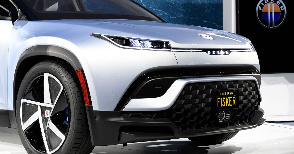 The Fisker Ocean electric vehicle is unveiled on Nov. 17, 2021, in Los Angeles.