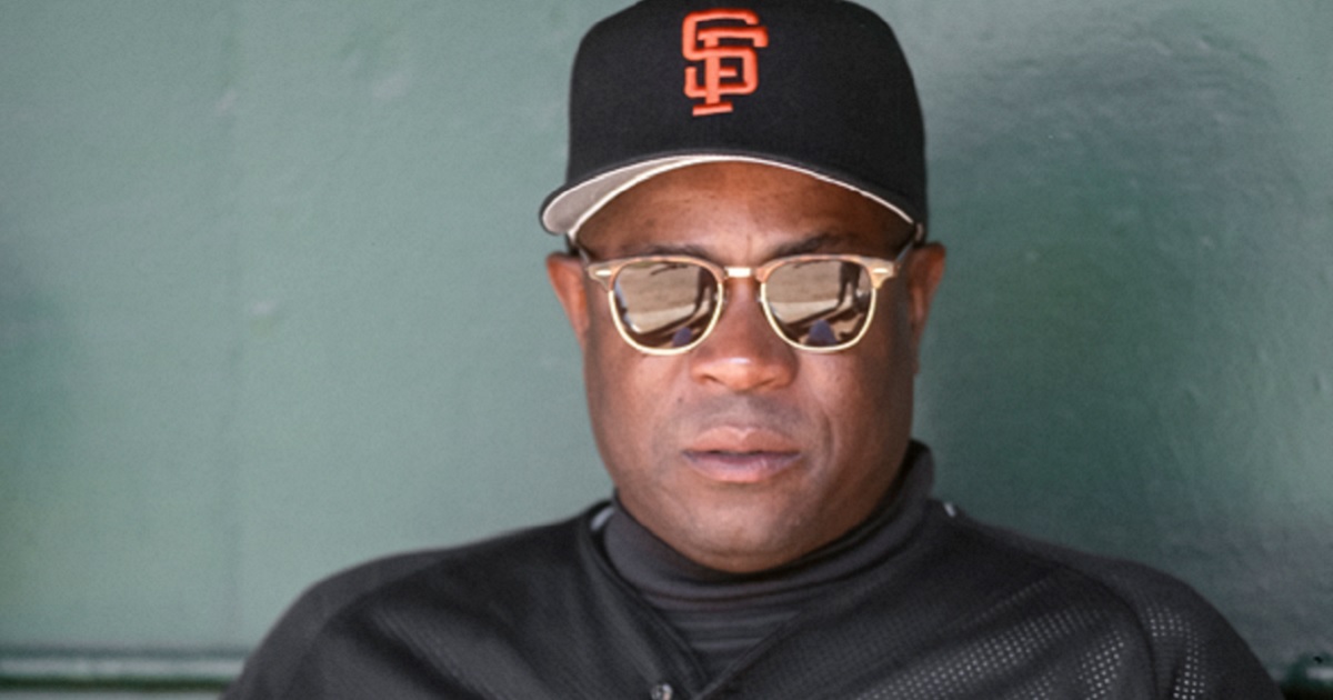 Then-San Francisco Giants Manager Dusty Baker sits in the dugout prior to a game against the San Diego Padres in September 1993 at Candlestick Park in San Francisco.