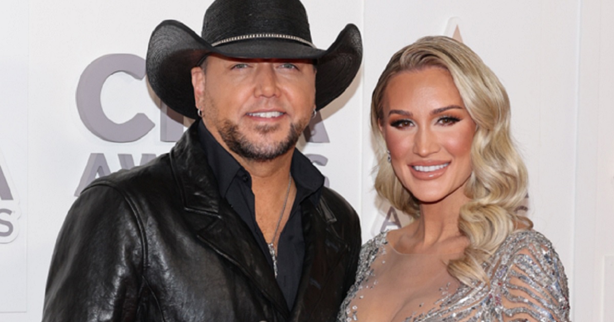Jason Aldean and Brittany Aldean, pictured in a November 2022 file photo from the annual CMA awards in Nashville.