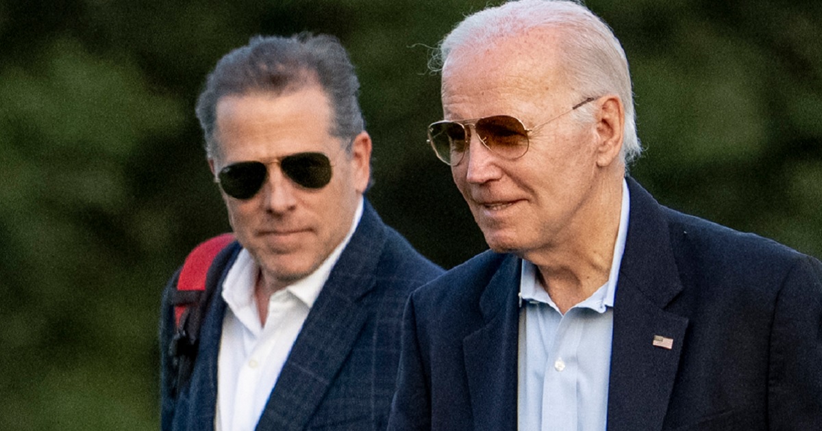 President Joe Biden and his son, Hunter, are pictured in a June file photo.