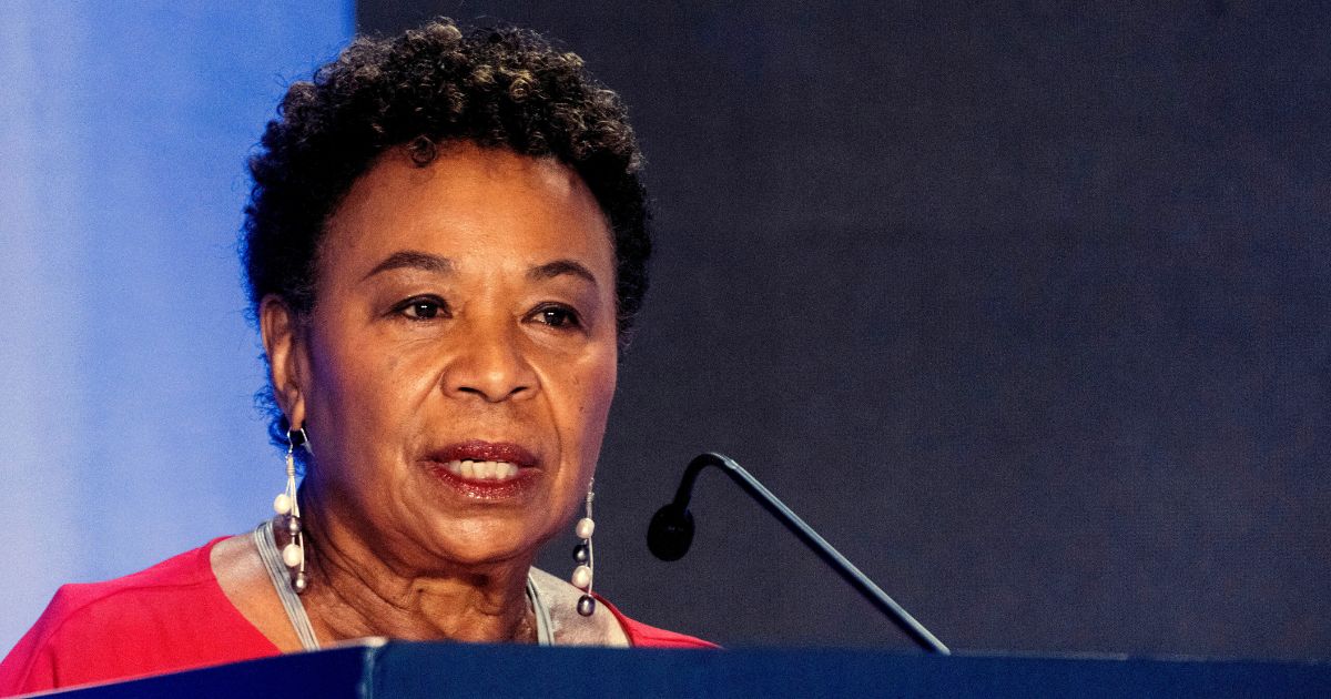 California Democratic Rep. Barbara Lee speaks during a U.S. Senate Candidate Forum hosted by the National Union of Health Care Workers in Los Angeles on Oct. 8.