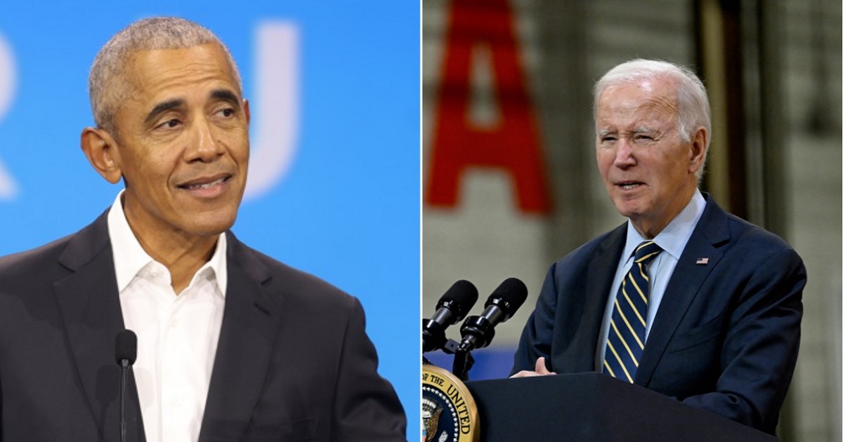 Former President Barack Obama, left, has a history of hostility toward Israeli Prime Minister Benjamin Netanyahu and associations with known anti-Semites, but a House Democrat on Tuesday pushed President Joe Biden, right, to name Obama as a U.S. negotiator for hostages in the current Israeli-Hamas war.