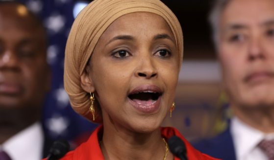 Deputy Chair of the Congressional Progressive Caucus Rep. Ilhan Omar of Minnesota speaks during a news conference on possible government shutdown at the U.S. Capitol on Sept. 20 in Washington, D.C.