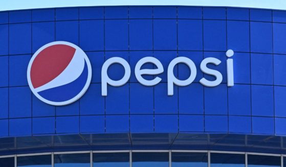 A photograph shows the logo of US multinational food, snack, and beverage corporation PepsiCo at the company's plant in Domodedovo, outside Moscow, on March 9, 2022.