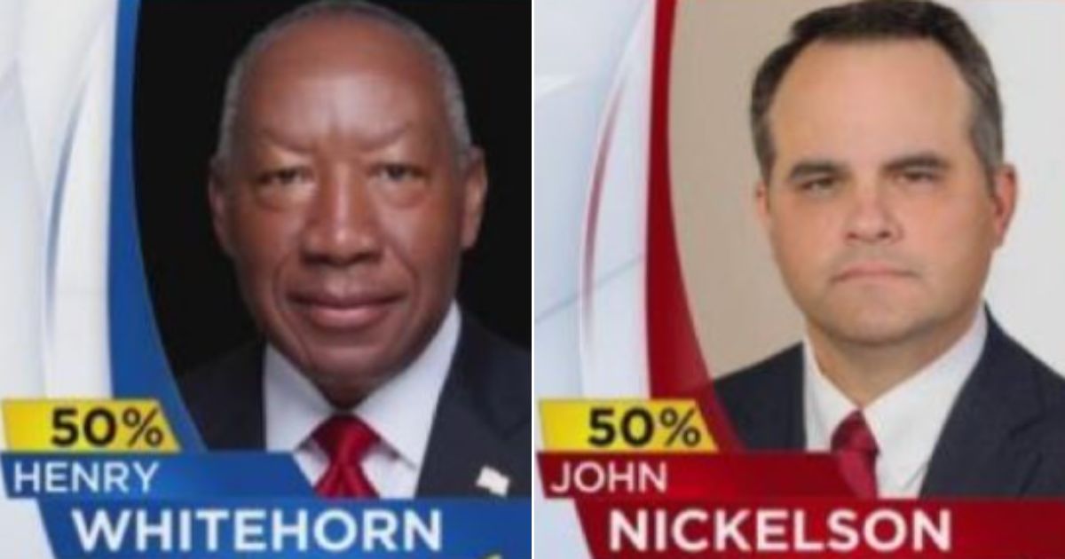 Democrat Henry Whitehorn beat Republican John Nickerson by one vote in a Louisiana runoff election.