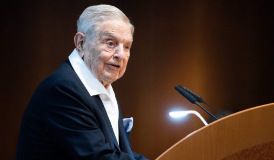 Hungarian-born US investor and philanthropist George Soros talks to the audience after receiving the Schumpeter Award 2019 in Vienna, Austria, on June 21, 2019.