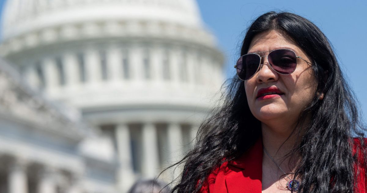Rep. Rashida Tlaib, Democrat of Michigan, speaks during a press conference with family members of Palestinian-American journalist Shireen Abu Akleh as members of Congress call for US investigations into Israel's actions and reintroduce the Justice for Shireen Act, outside the US Capitol in Washington, D.C., May 18.