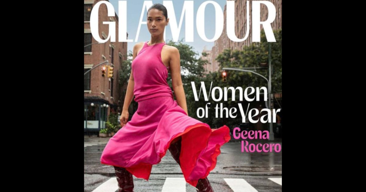 Transgender model Geena Rocero is on the cover of Glamour magazine.