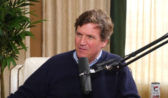 Tucker Carlson is seen on a recent episode of comedian Theo Von's podcast "This Past Weekend."