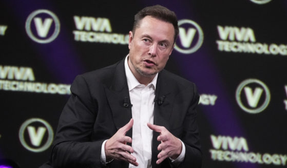 Elon Musk, who owns X, formerly known as Twitter, Tesla and SpaceX, speaks at the Vivatech fair, June 16, 2023, in Paris.