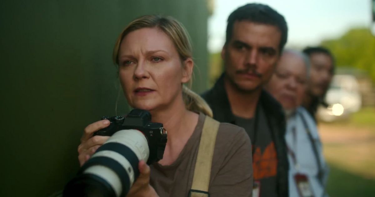 Kirsten Dunst stars in "Civil War," about 19 U.S. states that secede from the union, opening in April 2024.