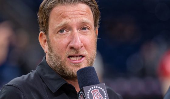 Barstool Sports founder and CEO Dave Portnoy is seen before a college basketball game between the Florida Atlantic Owls and Loyola Ramblers at Wintrust Arena on Nov. 8 in Chicago.