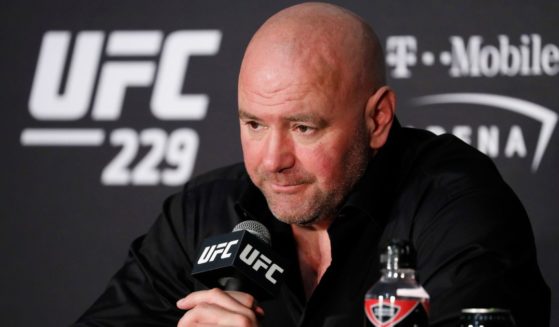 UFC President Dana White speaks at a news conference after the UFC 229 mixed martial arts event in Las Vegas, Nevada, on Oct. 6, 2018. White recently went on a pro-America rant, calling on citizens to "wake up" and learn to value their country.