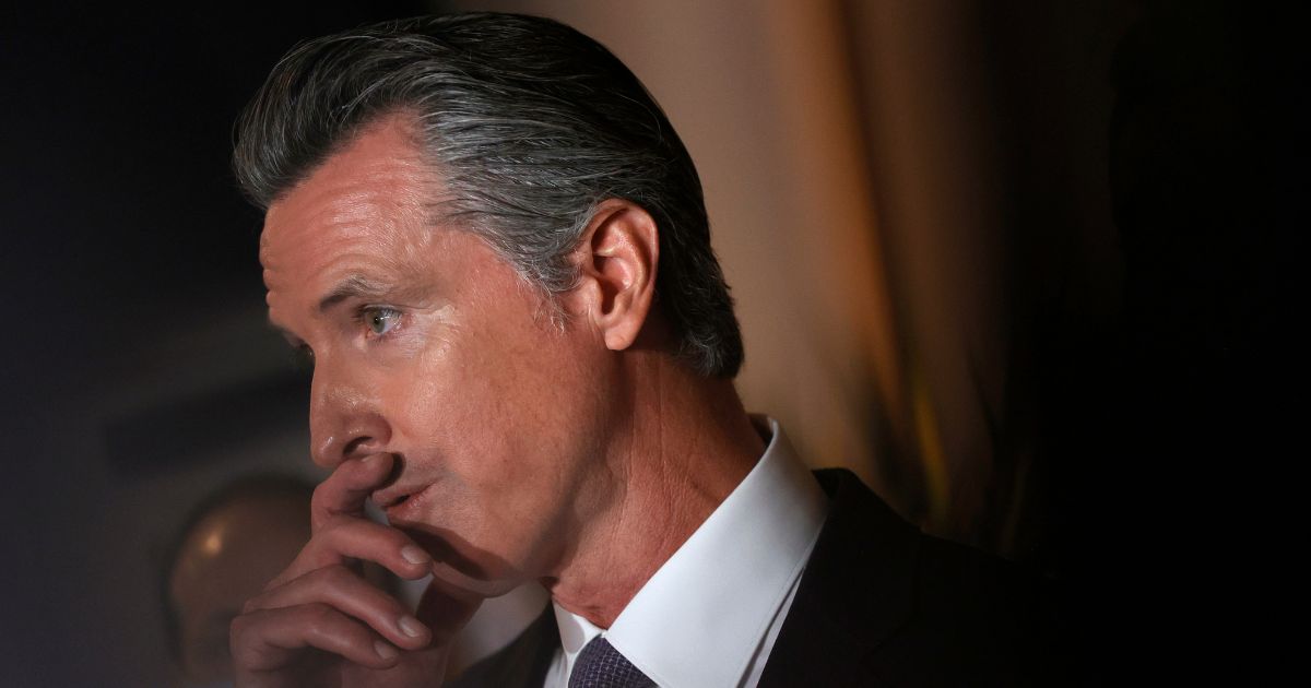 California Gov. Gavin Newsom speaks during a news conference at Manny's in San Francisco on Aug. 13, 2021.