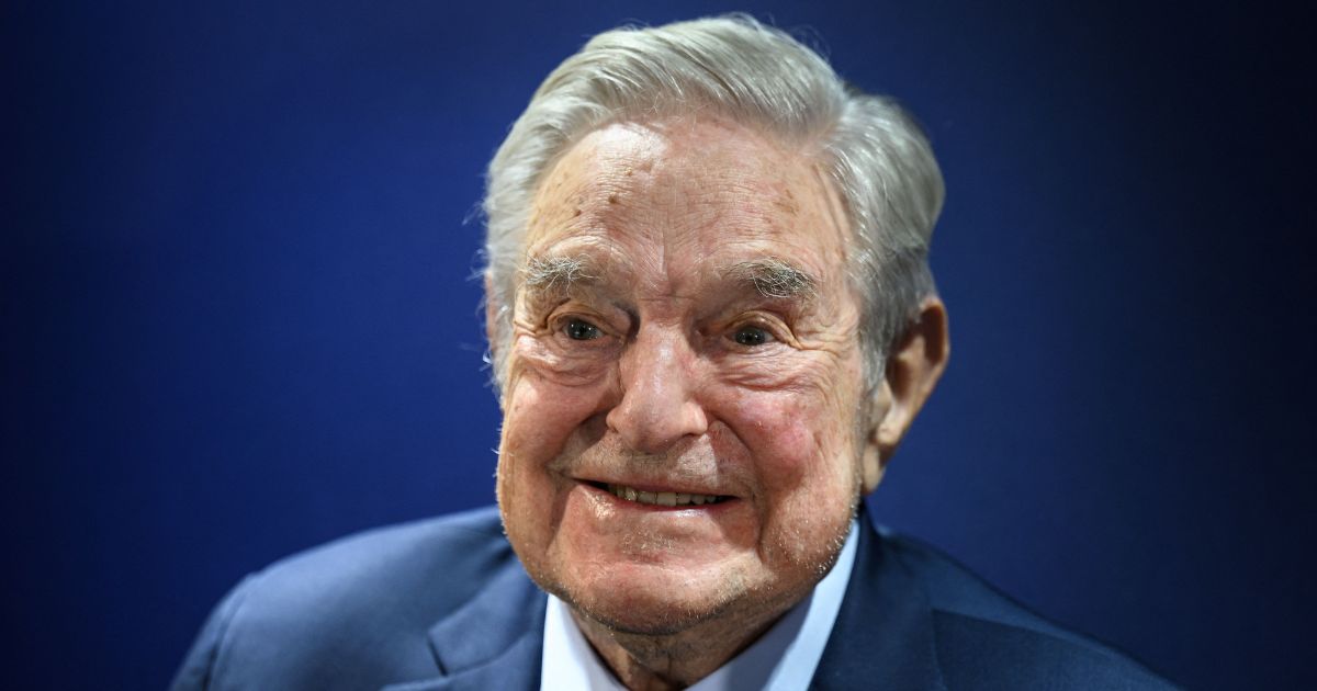 George Soros smiles after delivering a speech on the sidelines of the World Economic Forum annual meeting in Davos, Switzerland, on May 24, 2022.