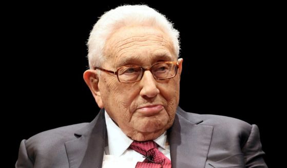 Henry Kissinger listens during an interview at the Museum of Jewish Heritage in New York City on May 13, 2015.
