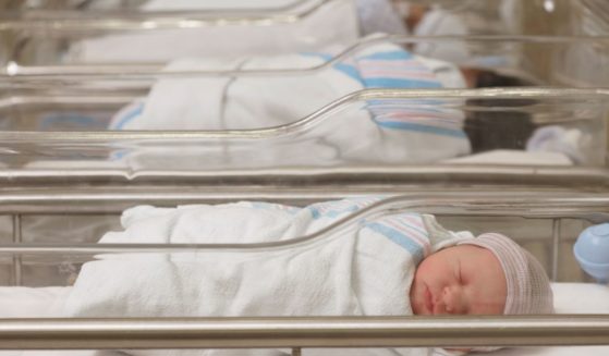 Newborn babies sleep in a hospital nursery. Naming newborns gender-neutral names is becoming the new trend in America, following the progressive LGBT agenda moving through the nation.
