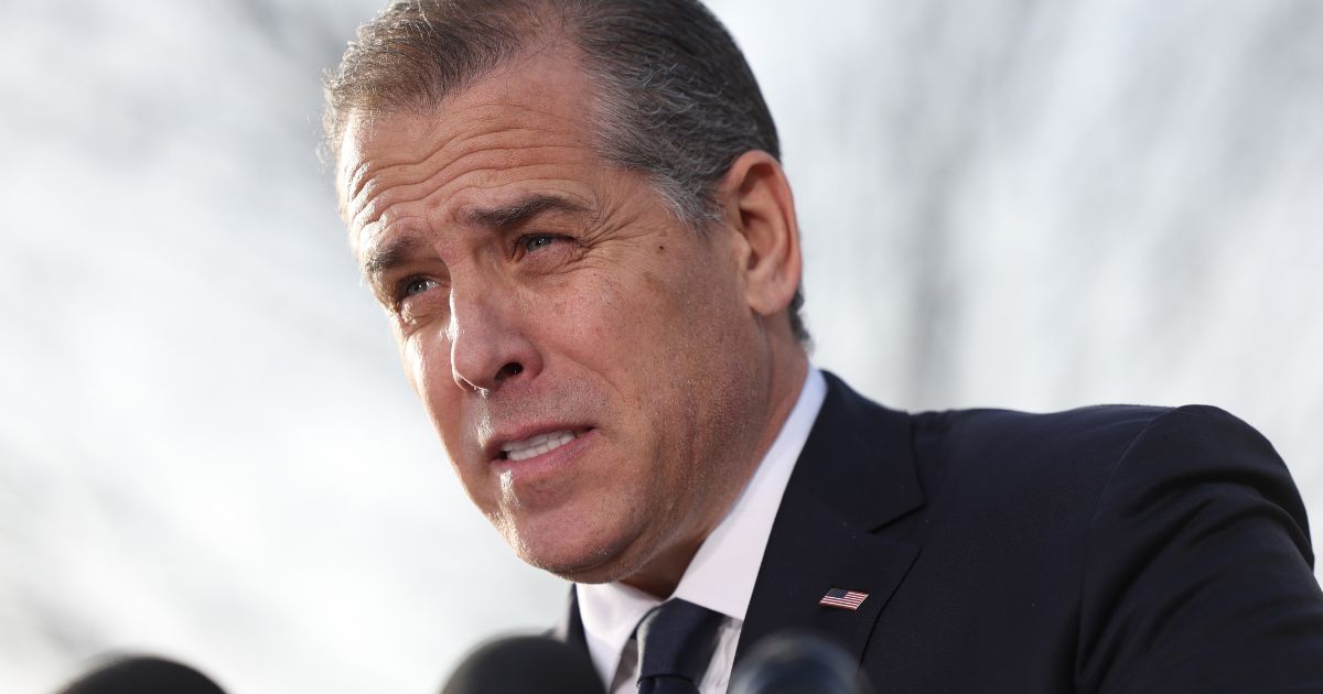 Hunter Biden talks to reporters outside the U.S. Capitol in Washington, D.C., on Wednesday.
