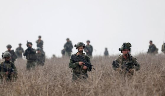 Members of the Israeli army take part in an exercise in the Golan Heights on Thursday.