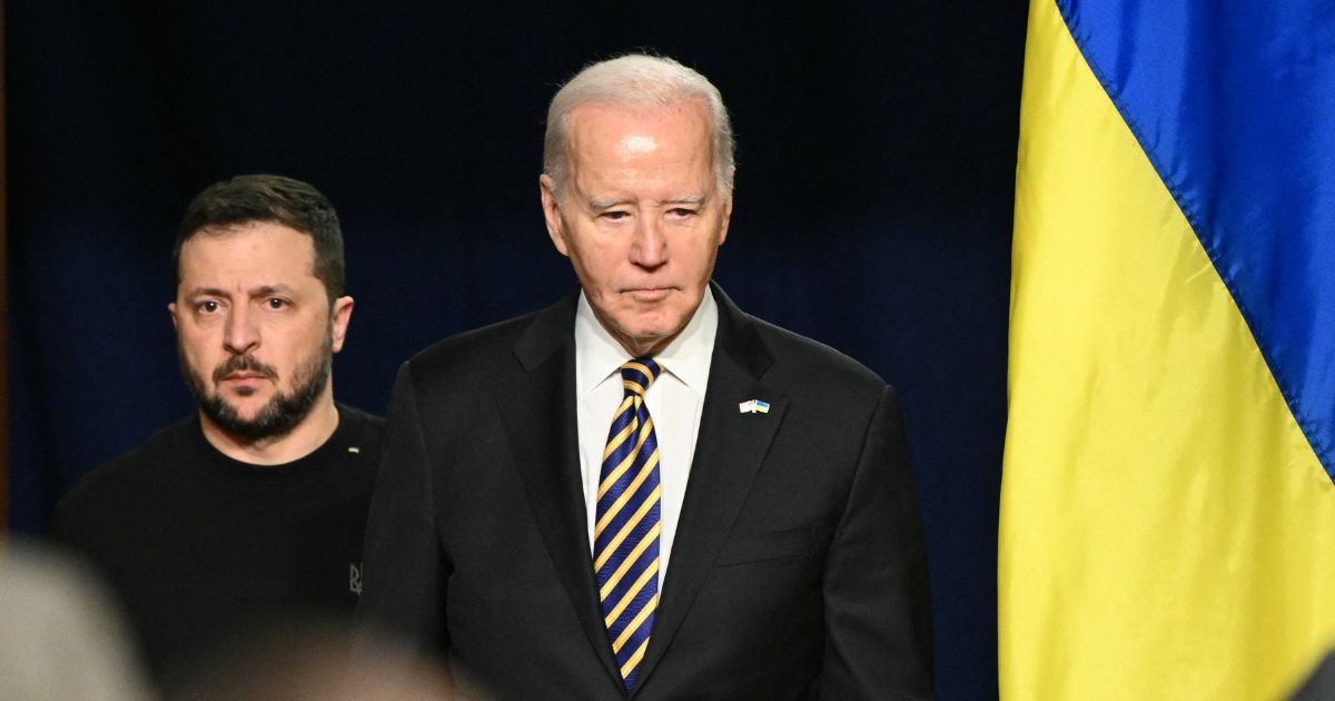 President Joe Biden and Ukrainian President Volodymyr Zelenskyy arrive to hold a news conference at the White House in Washington, D.C., on Dec. 12.