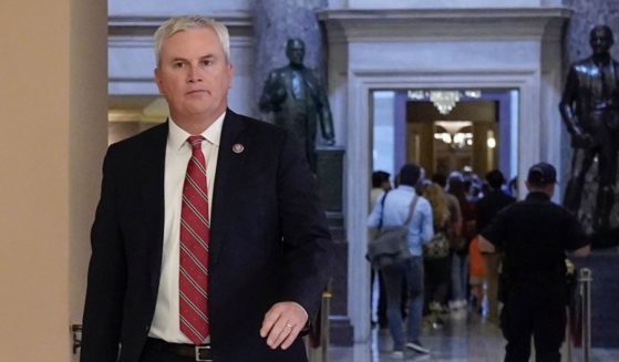Rep. James Comer walking on Capitol Hill