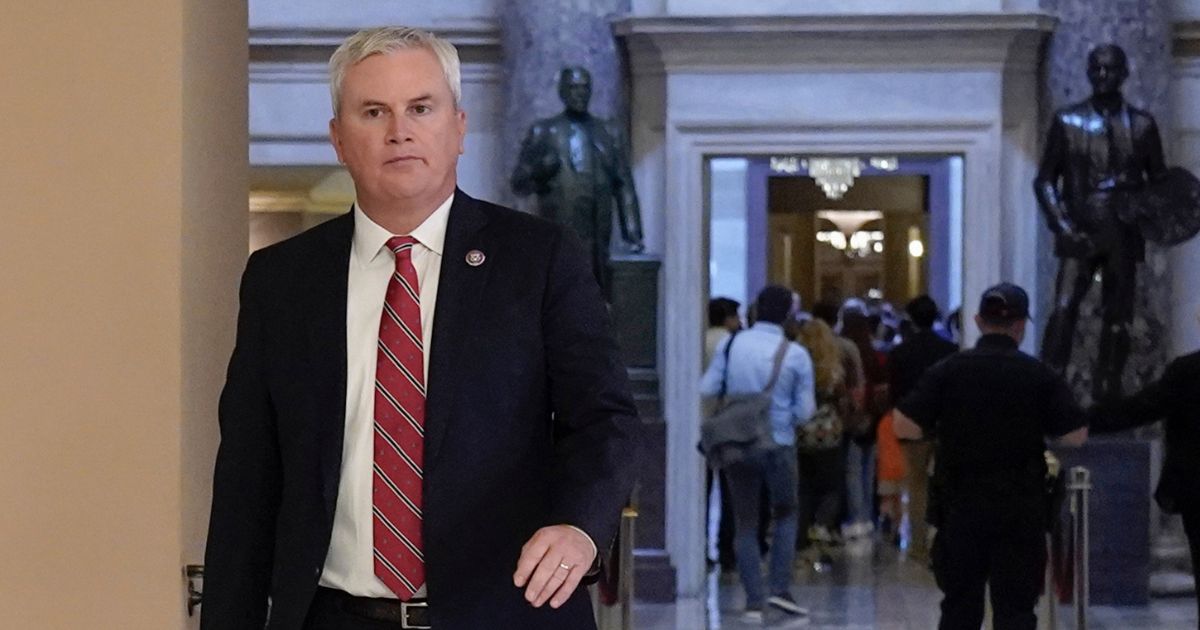 Rep. James Comer walking on Capitol Hill