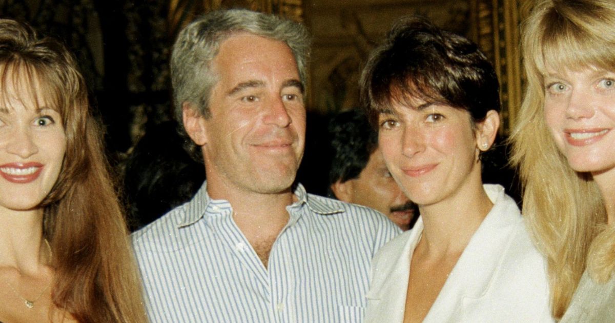 Jeffrey Epstein and Ghislaine Maxwell at a party