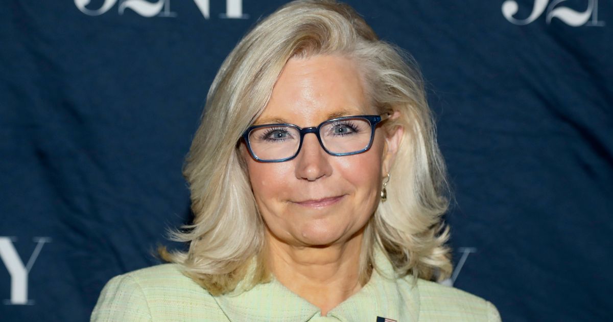 Former Rep. Liz Cheney poses backstage before her conversation with David Rubenstein at the 92nd Street Y in New York City on June 26. In a recent interview, Cheney said she is contemplating a third party run in the 2024 presidential election.