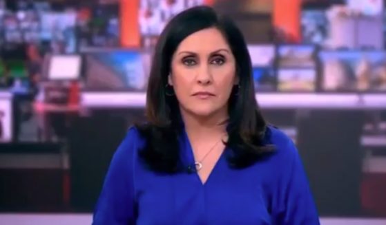 BBC news anchor Maryam Moshiri flashed a middle finger at the camera during a Wednesday segment.