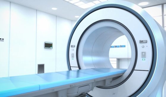 This stock photo shows an MRI scanning machine.