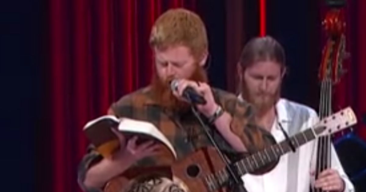At his Grand Ole Opry debut, Oliver Anthony read a passage from the New Testament Book of Matthew.