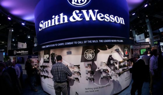 Smith & Wesson display booth at a trade show